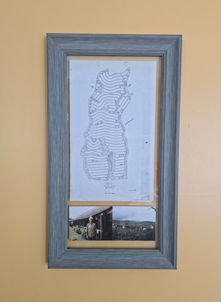 Map and harvester photo