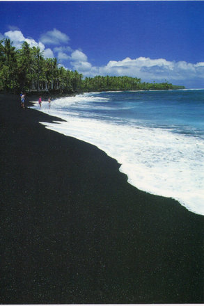 The Black Sands Beach at Kalapana